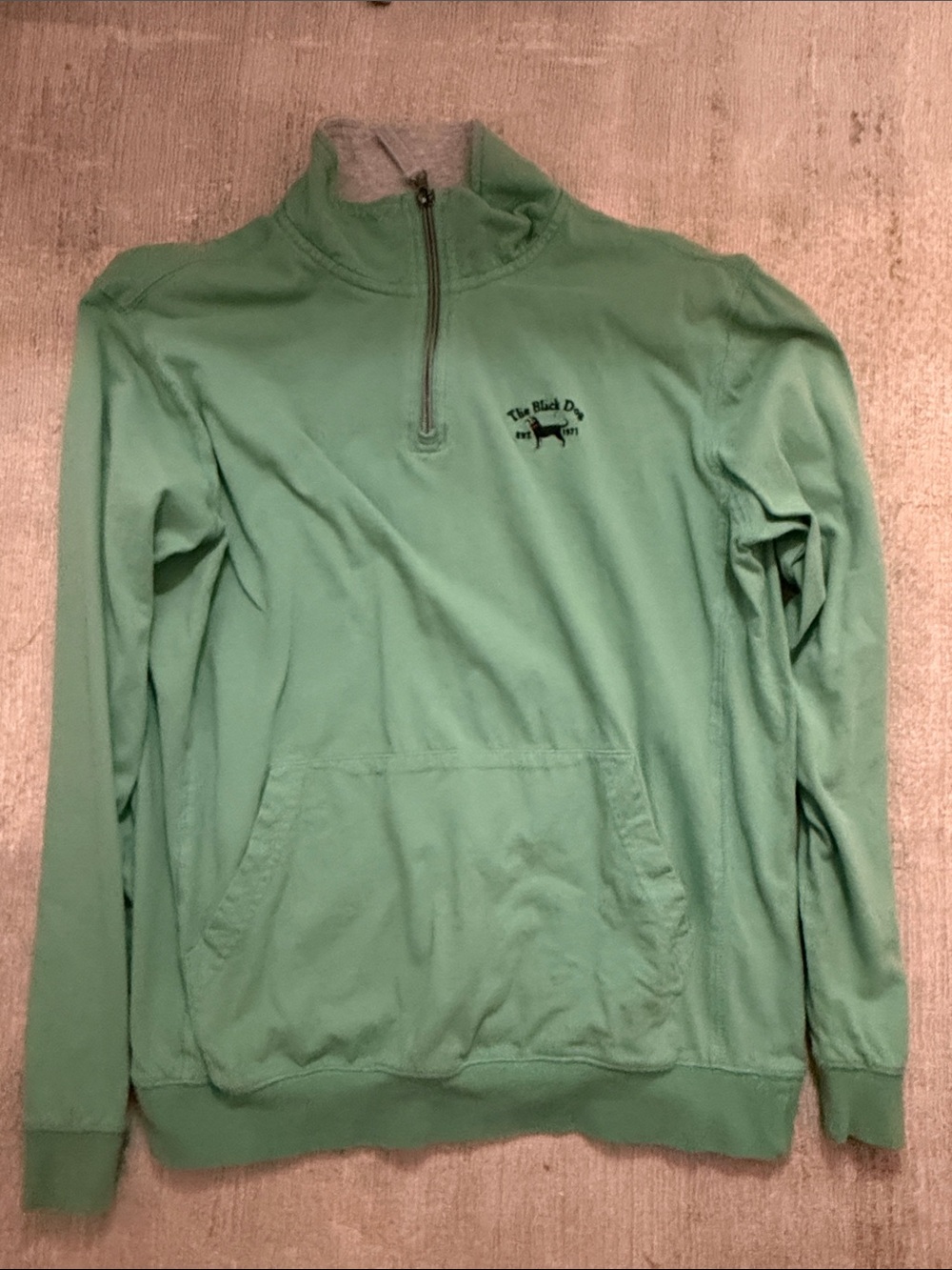 The Black Dog Men’s Mint Green Half-Zip Pullover